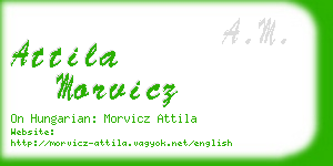attila morvicz business card